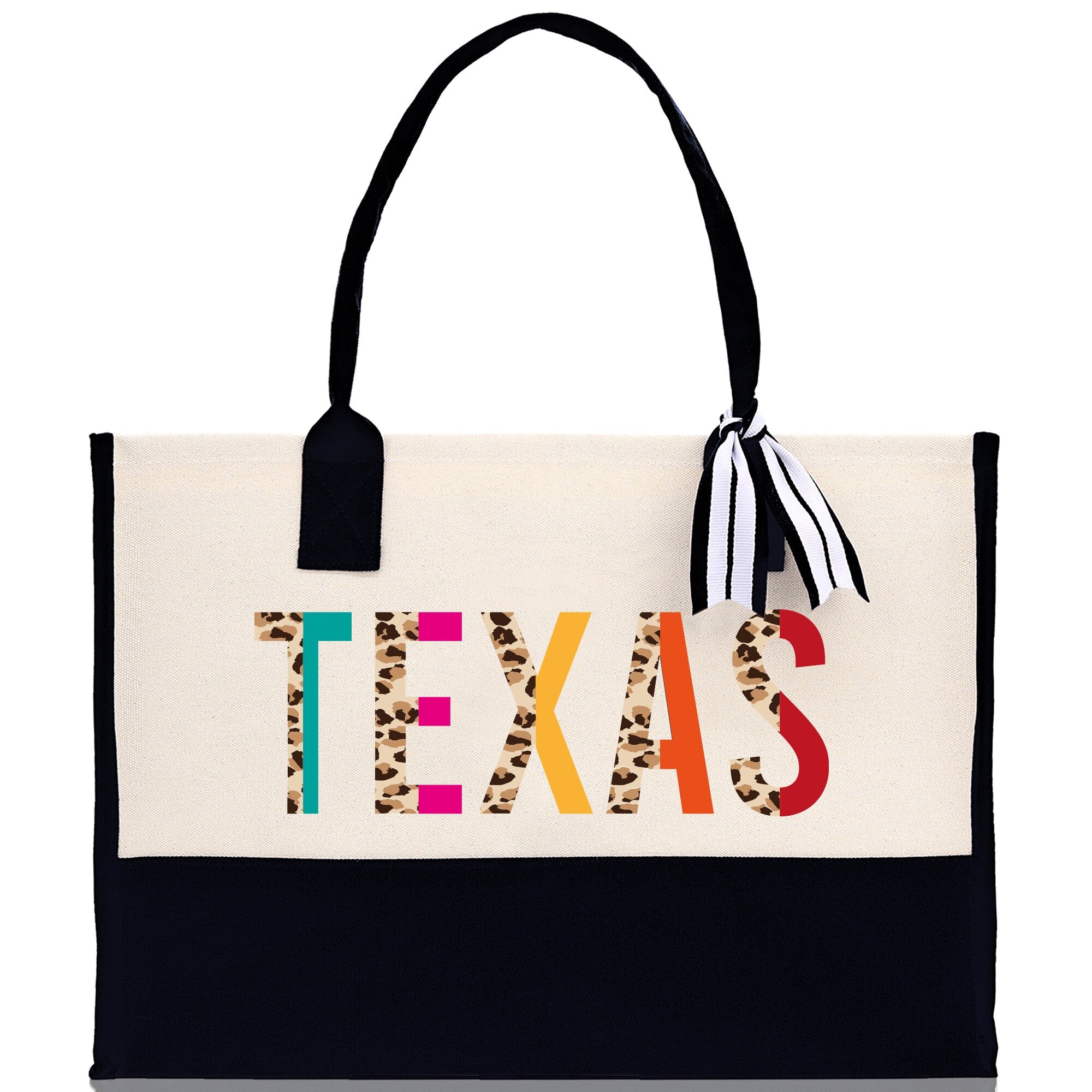 Texas Cotton Canvas Tote Bag TX Travel Vacation Tote Employee and Client Gift Wedding Favor Birthday Welcome Tote Bag Bridesmaid Gift - Aaria Tees Aaria Tees