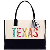 Texas Cotton Canvas Tote Bag TX Travel Vacation Tote Employee and Client Gift Wedding Favor Birthday Welcome Tote Bag Bridesmaid Gift - Aaria Tees Aaria Tees