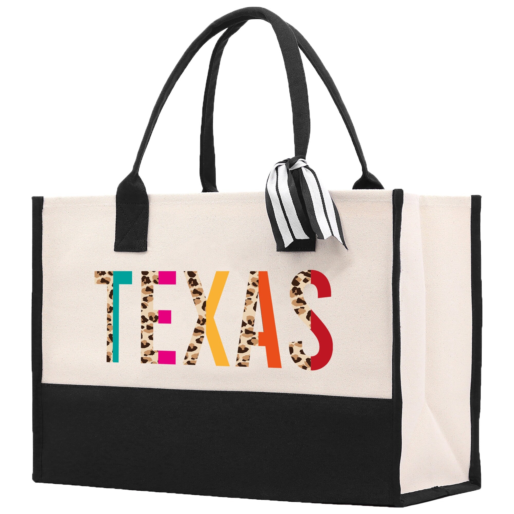Texas Cotton Canvas Tote Bag TX Travel Vacation Tote Employee and Client Gift Wedding Favor Birthday Welcome Tote Bag Bridesmaid Gift - Aaria Tees Aaria Tees