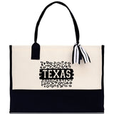 Texas Cotton Canvas Tote Bag TX Travel Vacation Tote Employee and Client Gift Wedding Favor Birthday Welcome Tote Bag Bridesmaid Gift - Aaria Tees Aaria Tees