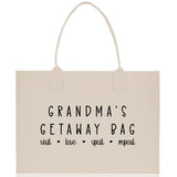 Grandma Tote Bag Grandma's Getaway Bag Grandma Nana Bag Grandma Gift Bag Shopping Bag Mothers Day Gift Live Love Spoil Bag Grandma Beach Bag - Aaria Tees Aaria Tees