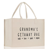 Grandma Tote Bag Grandma's Getaway Bag Grandma Nana Bag Grandma Gift Bag Shopping Bag Mothers Day Gift Live Love Spoil Bag Grandma Beach Bag - Aaria Tees Aaria Tees
