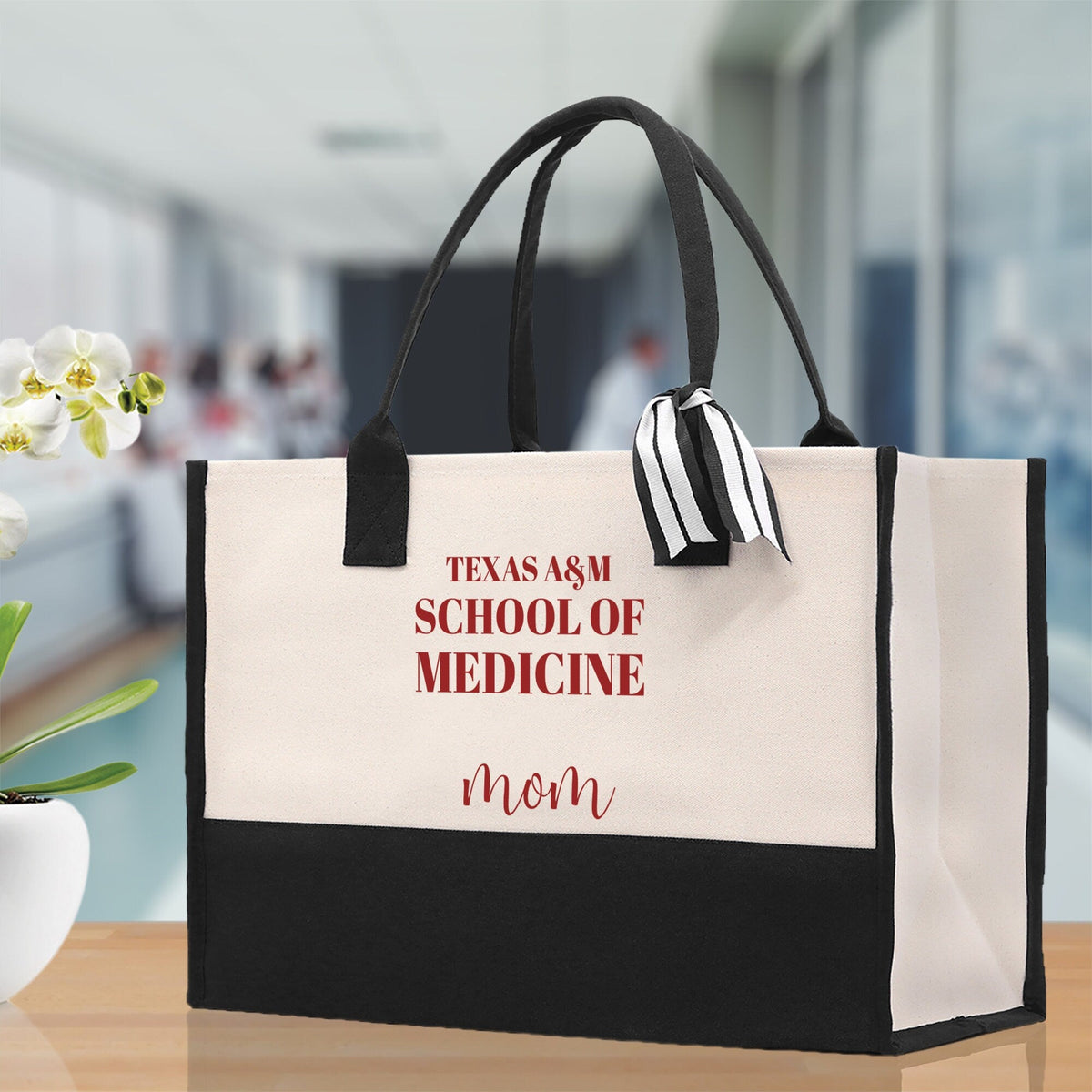 Texas A&M School of Medicine Personalized Cotton Canvas Tote Bag for Nurse Student Gift Nurse Bag for Texas A M Tote Bag Custom Tote Bag - Aaria Tees