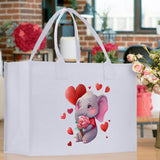 Heart Canvas Tote Bag Happy Valentines Day Gift for Her Love Tote Bag Lovers Gift Mother Day Gift Cute Valentines Gift - Aaria Tees Aaria Tees