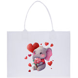 Heart Canvas Tote Bag Happy Valentines Day Gift for Her Love Tote Bag Lovers Gift Mother Day Gift Cute Valentines Gift - Aaria Tees Aaria Tees