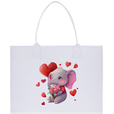 Heart Canvas Tote Bag Happy Valentines Day Gift for Her Love Tote Bag Lovers Gift Mother Day Gift Cute Valentines Gift - Aaria Tees Aaria Tees