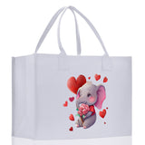 Heart Canvas Tote Bag Happy Valentines Day Gift for Her Love Tote Bag Lovers Gift Mother Day Gift Cute Valentines Gift - Aaria Tees Aaria Tees