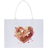 Heart Canvas Tote Bag Happy Valentines Day Gift for Her Love Tote Bag Lovers Gift Mother Day Gift Cute Valentines Gift - Aaria Tees Aaria Tees