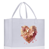 Heart Canvas Tote Bag Happy Valentines Day Gift for Her Love Tote Bag Lovers Gift Mother Day Gift Cute Valentines Gift - Aaria Tees Aaria Tees