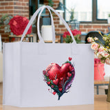 Heart Canvas Tote Bag Happy Valentines Day Gift for Her Love Tote Bag Lovers Gift Mother Day Gift Cute Valentines Gift - Aaria Tees Aaria Tees