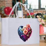 Heart Canvas Tote Bag Happy Valentines Day Gift for Her Love Tote Bag Lovers Gift Mother Day Gift Cute Valentines Gift - Aaria Tees Aaria Tees