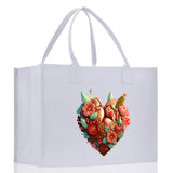 Heart Canvas Tote Bag Happy Valentines Day Gift for Her Love Tote Bag Lovers Gift Mother Day Gift Cute Valentines Gift - Aaria Tees Aaria Tees