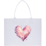 Heart Canvas Tote Bag Happy Valentines Day Gift for Her Love Tote Bag Lovers Gift Mother Day Gift Cute Valentines Gift - Aaria Tees Aaria Tees