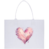 Heart Canvas Tote Bag Happy Valentines Day Gift for Her Love Tote Bag Lovers Gift Mother Day Gift Cute Valentines Gift - Aaria Tees Aaria Tees