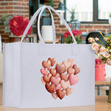 Heart Canvas Tote Bag Happy Valentines Day Gift for Her Love Tote Bag Lovers Gift Mother Day Gift Cute Valentines Gift - Aaria Tees Aaria Tees