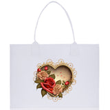 Heart Canvas Tote Bag Happy Valentines Day Gift for Her Love Tote Bag Lovers Gift Mother Day Gift Cute Valentines Gift - Aaria Tees Aaria Tees