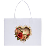 Heart Canvas Tote Bag Happy Valentines Day Gift for Her Love Tote Bag Lovers Gift Mother Day Gift Cute Valentines Gift - Aaria Tees Aaria Tees