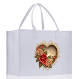 Heart Canvas Tote Bag Happy Valentines Day Gift for Her Love Tote Bag Lovers Gift Mother Day Gift Cute Valentines Gift - Aaria Tees Aaria Tees
