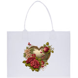 Heart Canvas Tote Bag Happy Valentines Day Gift for Her Love Tote Bag Lovers Gift Mother Day Gift Cute Valentines Gift - Aaria Tees Aaria Tees
