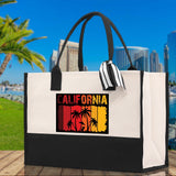 California Cotton Canvas Tote Bag CA Travel Vacation Tote Employee and Client Gift Wedding Favor Birthday Welcome Tote Bag Bridesmaid Gift - Aaria Tees Aaria Tees