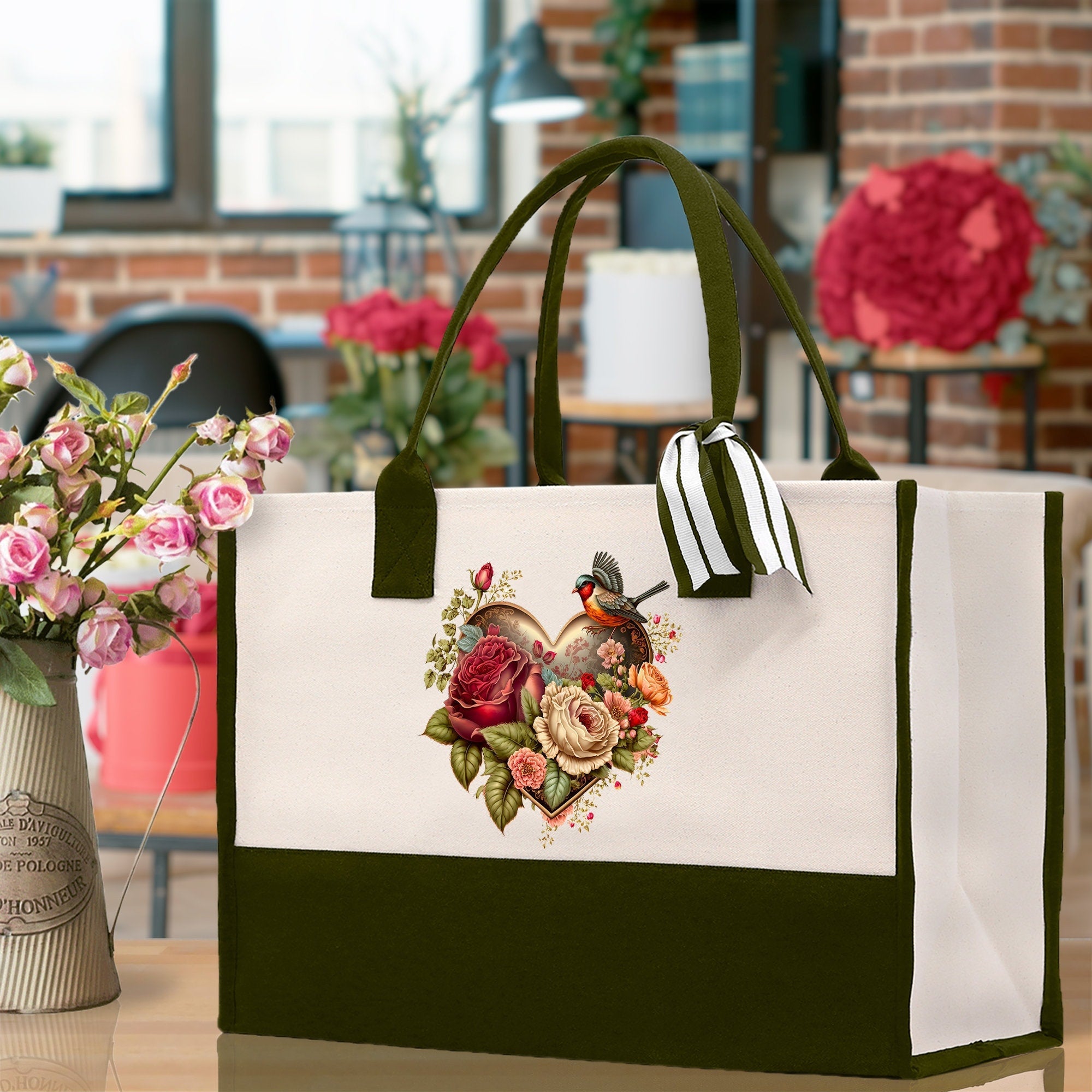 Valentine's day gifts for her True Love Tote Bag  Custom Gift Bag ValentineTMC-L-VD1008 - Aaria Tees Aaria Tees