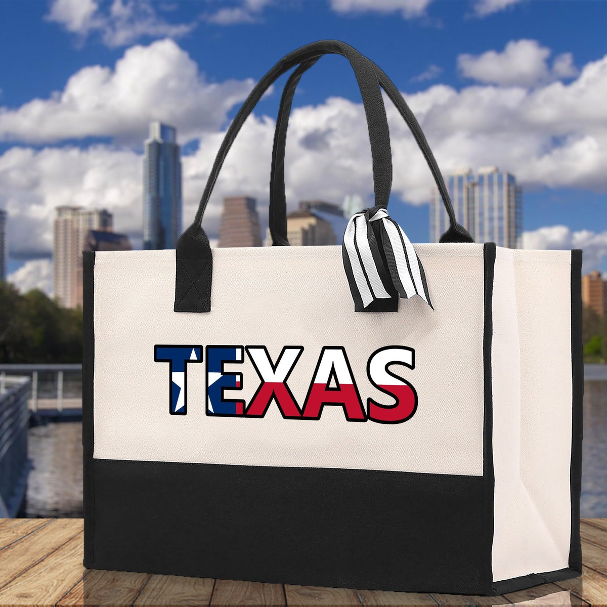 Texas Cotton Canvas Tote Bag TX Travel Vacation Tote Employee and Client Gift Wedding Favor Birthday Welcome Tote Bag Bridesmaid Gift - Aaria Tees