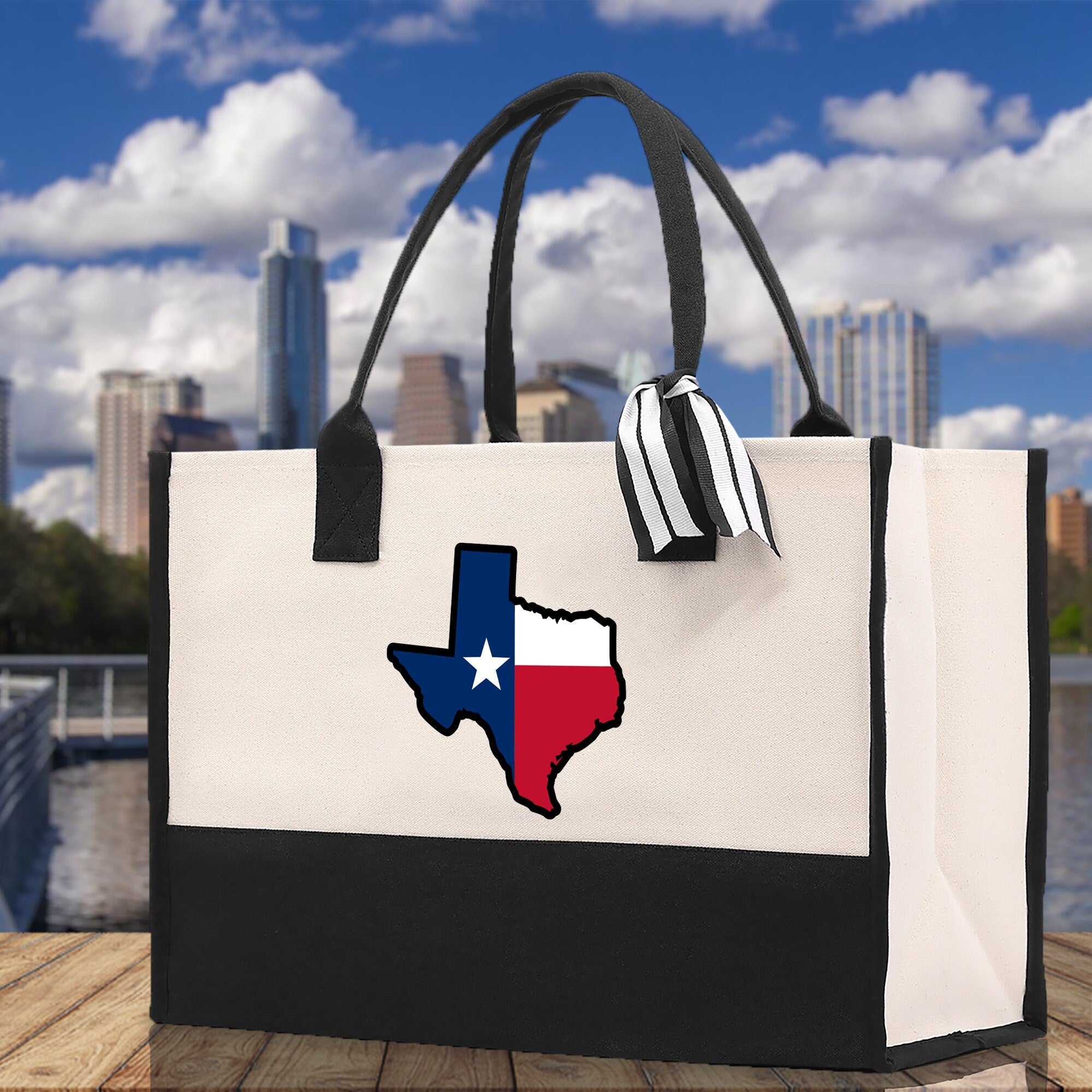 Texas Cotton Canvas Tote Bag TX Travel Vacation Tote Employee and Client Gift Wedding Favor Birthday Welcome Tote Bag Bridesmaid Gift - Aaria Tees Aaria Tees
