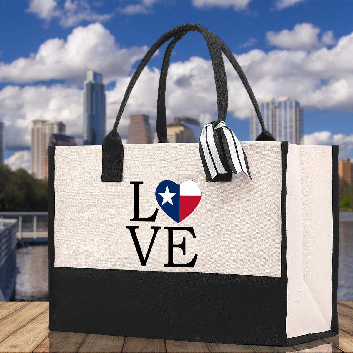 Texas Cotton Canvas Tote Bag TX Travel Vacation Tote Employee and Client Gift Wedding Favor Birthday Welcome Tote Bag Bridesmaid Gift - Aaria Tees