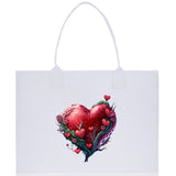 Heart Canvas Tote Bag Happy Valentines Day Gift for Her Love Tote Bag Lovers Gift Mother Day Gift Cute Valentines Gift - Aaria Tees Aaria Tees