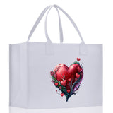 Heart Canvas Tote Bag Happy Valentines Day Gift for Her Love Tote Bag Lovers Gift Mother Day Gift Cute Valentines Gift - Aaria Tees Aaria Tees