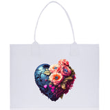 Heart Canvas Tote Bag Happy Valentines Day Gift for Her Love Tote Bag Lovers Gift Mother Day Gift Cute Valentines Gift - Aaria Tees Aaria Tees