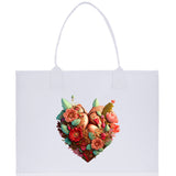Heart Canvas Tote Bag Happy Valentines Day Gift for Her Love Tote Bag Lovers Gift Mother Day Gift Cute Valentines Gift - Aaria Tees Aaria Tees