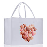 Heart Canvas Tote Bag Happy Valentines Day Gift for Her Love Tote Bag Lovers Gift Mother Day Gift Cute Valentines Gift - Aaria Tees Aaria Tees
