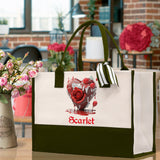 Personalized Heart Canvas Tote Bag Happy Valentines Day Gift Love Tote Bag Customize Lovers Gift Mother Day Gift Cute Valentines Gift - Aaria Tees Aaria Tees