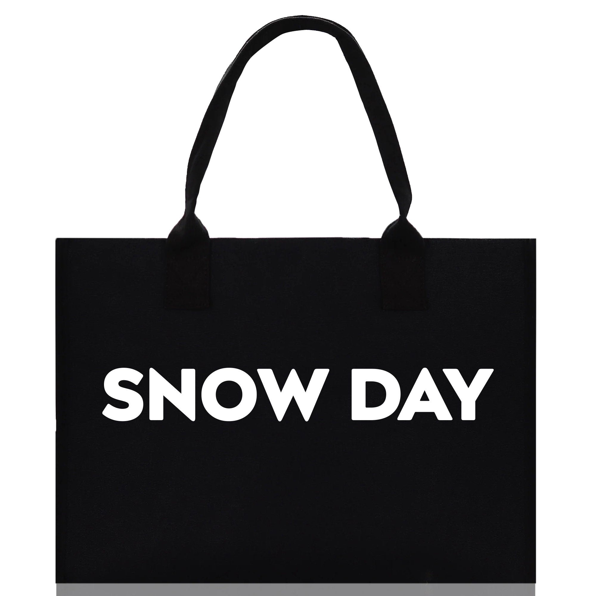 Snow Day Cotton Canvas Chic Beach Tote Bag Multipurpose Tote Weekender Tote Gift for Her Outdoor Tote Vacation Tote Large Beach Bag - Aaria Tees Aaria Tees