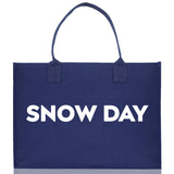 Snow Day Cotton Canvas Chic Beach Tote Bag Multipurpose Tote Weekender Tote Gift for Her Outdoor Tote Vacation Tote Large Beach Bag - Aaria Tees Aaria Tees
