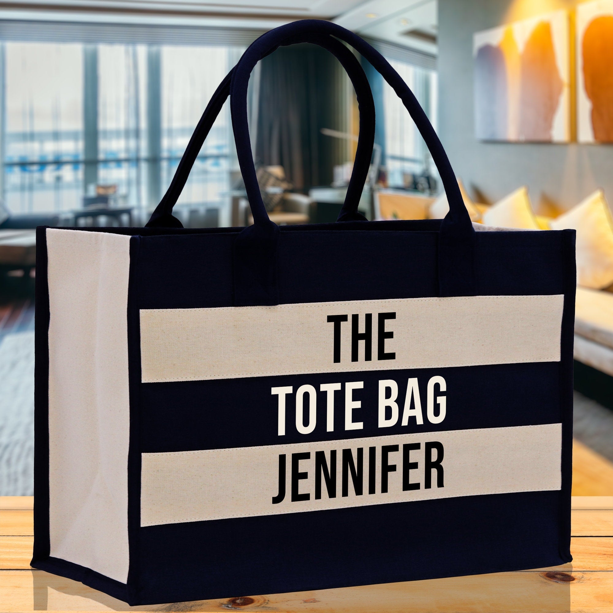 The Tote Bag Black Name Personalized Gift Tote Bag Ballet Teacher Bag Gymnastic Bag Dance Student Bag for Teacher Custom Gift Bag ST1001 - Aaria Tees Aaria Tees