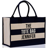 The Tote Bag Black Name Personalized Gift Tote Bag Ballet Teacher Bag Gymnastic Bag Dance Student Bag for Teacher Custom Gift Bag ST1001 - Aaria Tees Aaria Tees