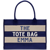 The Tote Bag Navy Name Personalized Gift Tote Bag Custom Gift Bag ST1002 - Aaria Tees Aaria Tees