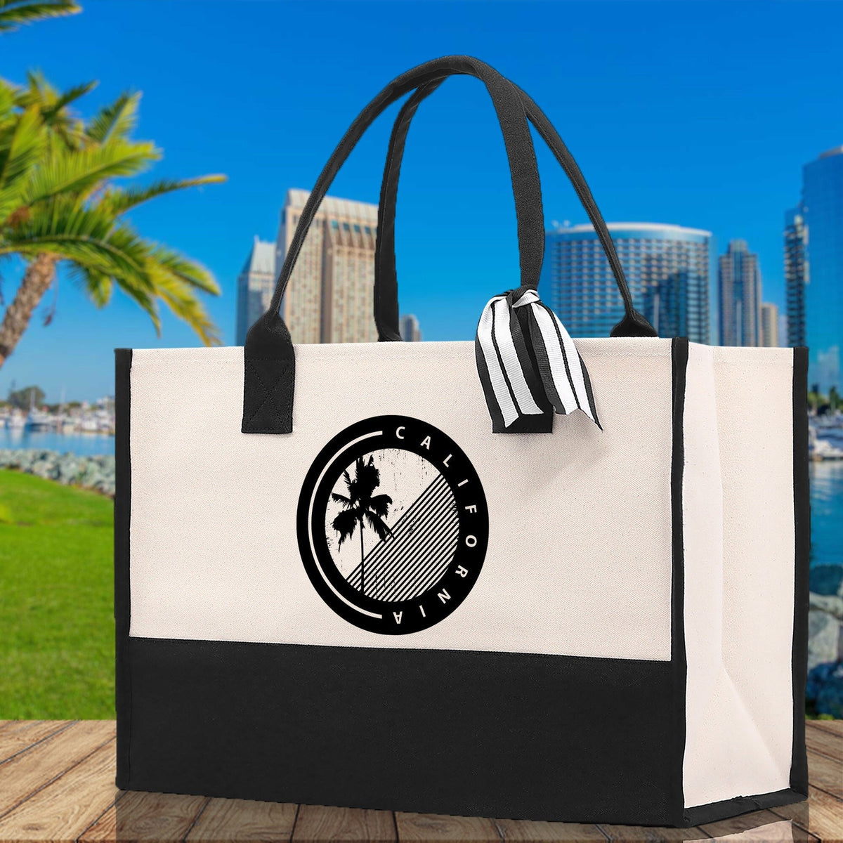 California Cotton Canvas Tote Bag CA Travel Vacation Tote Employee and Client Gift Wedding Favor Birthday Welcome Tote Bag Bridesmaid Gift - Aaria Tees