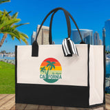 California Cotton Canvas Tote Bag CA Travel Vacation Tote Employee and Client Gift Wedding Favor Birthday Welcome Tote Bag Bridesmaid Gift - Aaria Tees Aaria Tees