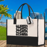 California Cotton Canvas Tote Bag CA Travel Vacation Tote Employee and Client Gift Wedding Favor Birthday Welcome Tote Bag Bridesmaid Gift - Aaria Tees Aaria Tees