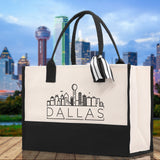 Dallas Cotton Canvas Tote Bag Travel Vacation Tote Employee and Client Gift Wedding Favor Birthday Welcome Tote Bag Bridesmaid Gift - Aaria Tees Aaria Tees