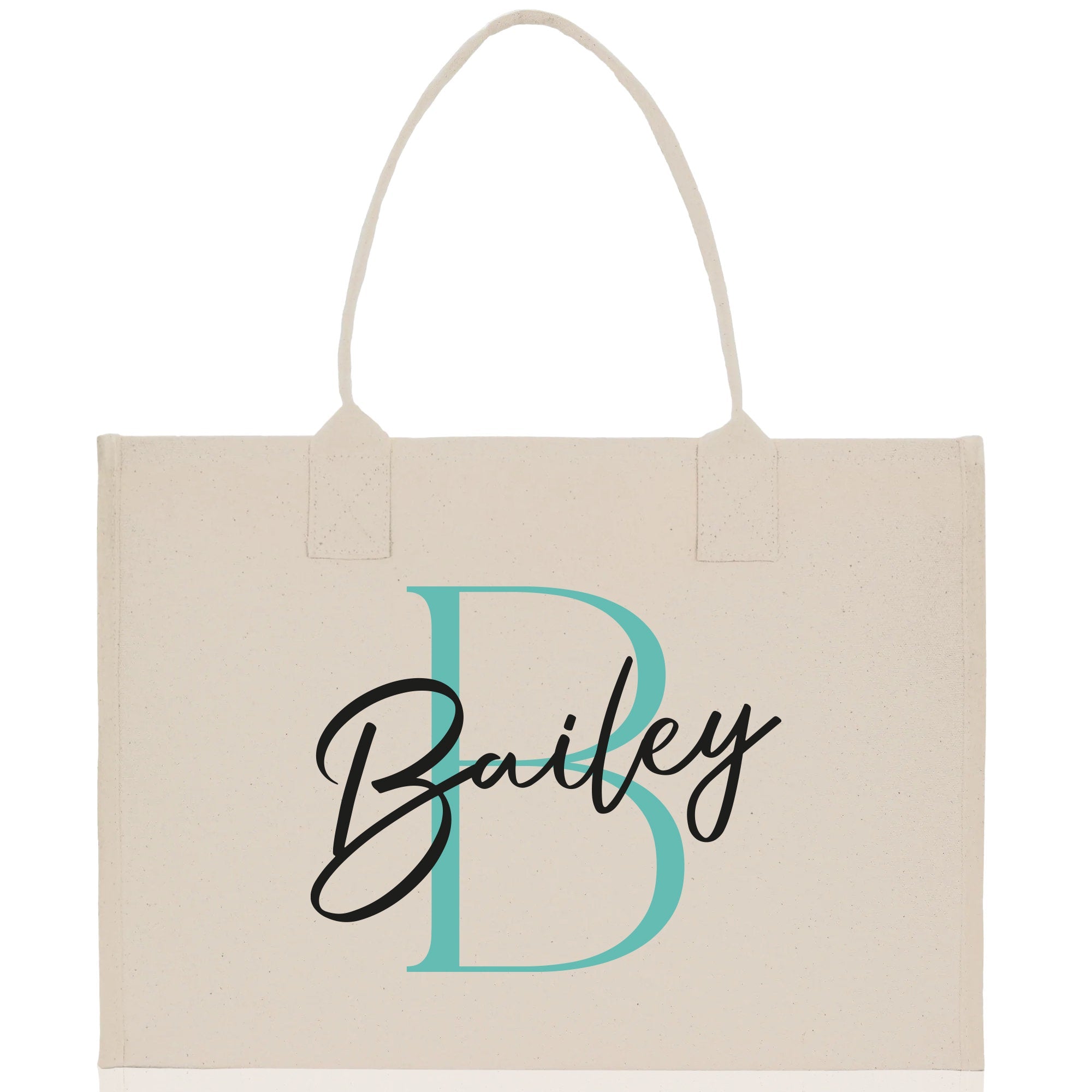 Initial and Name Cotton Canvas Tote Bag Personalized Bridesmaid Gift Bag Wedding Birthday Gift Custom Name Tote Maid of  Honor Wedding Gift - Aaria Tees Aaria Tees