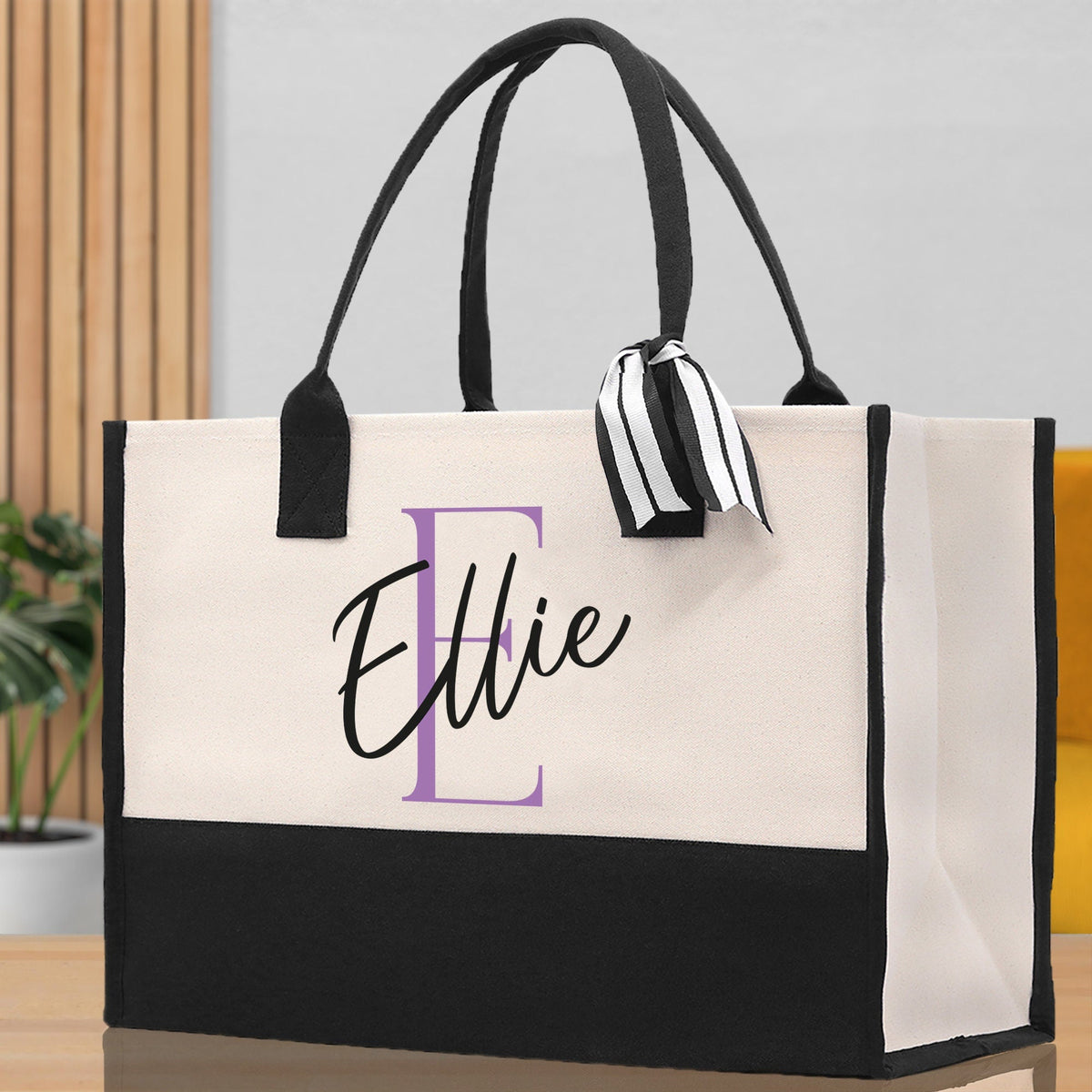 Initial and Name Cotton Canvas Tote Bag Personalized Bridesmaid Gift Bag Wedding Birthday Gift Custom Name Tote Maid of  Honor Wedding Gift - Aaria Tees