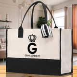 Initial and Names Customized Tote Bag 100% Cotton Canvas and Chic Personalized Tote Bag for Bridesmaid Anniversary Wedding Day Gift - Aaria Tees Aaria Tees