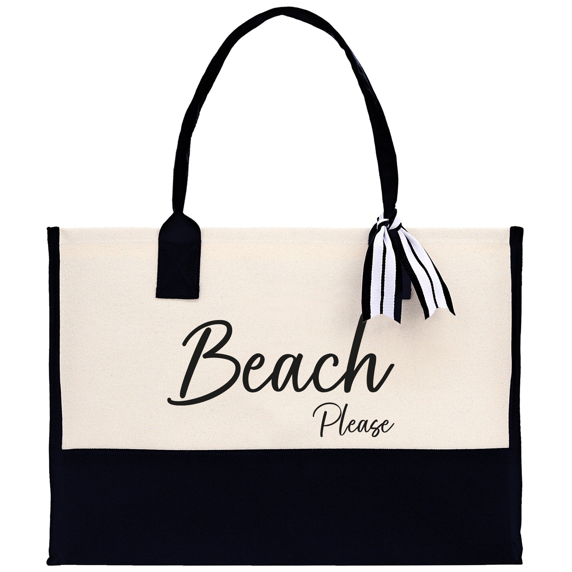 Beach Please Tote Bag - Large Chic Tote Bag - Gift for Her - Girls Weekend Tote - Weekender Bag - Weekend Tote - Beach Tote Bag - Aaria Tees Aaria Tees