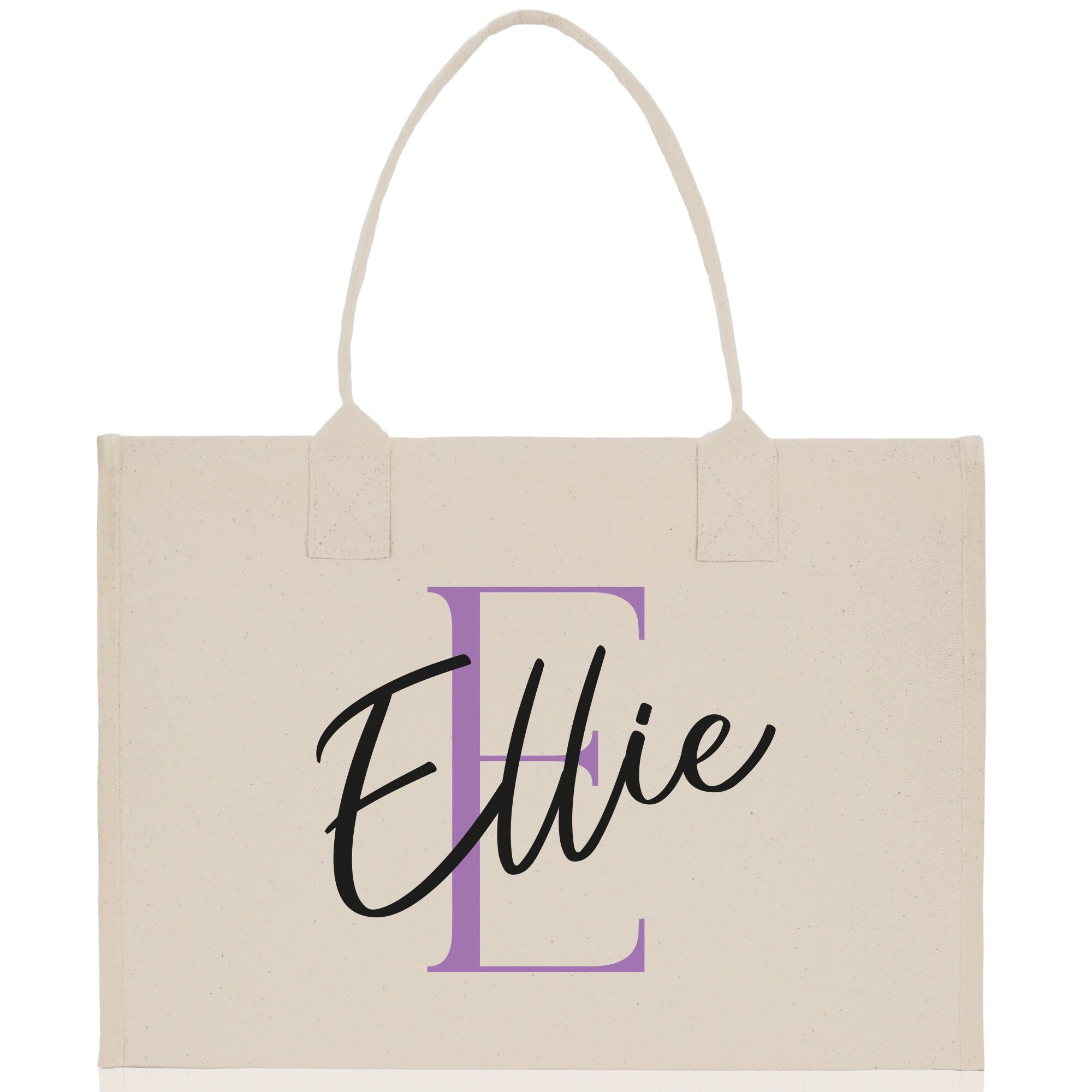 Initial and Name Cotton Canvas Tote Bag Personalized Bridesmaid Gift Bag Wedding Birthday Gift Custom Name Tote Maid of  Honor Wedding Gift - Aaria Tees Aaria Tees