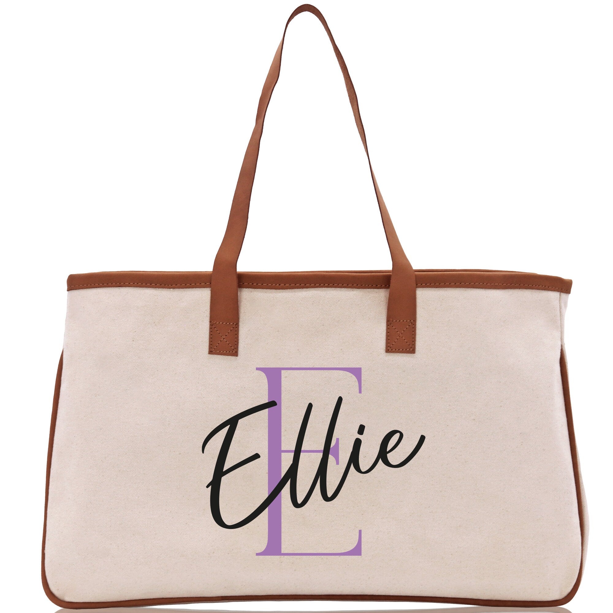 Initial and Name Cotton Canvas Tote Bag Personalized Bridesmaid Gift Bag Wedding Birthday Gift Custom Name Tote Maid of  Honor Wedding Gift - Aaria Tees Aaria Tees