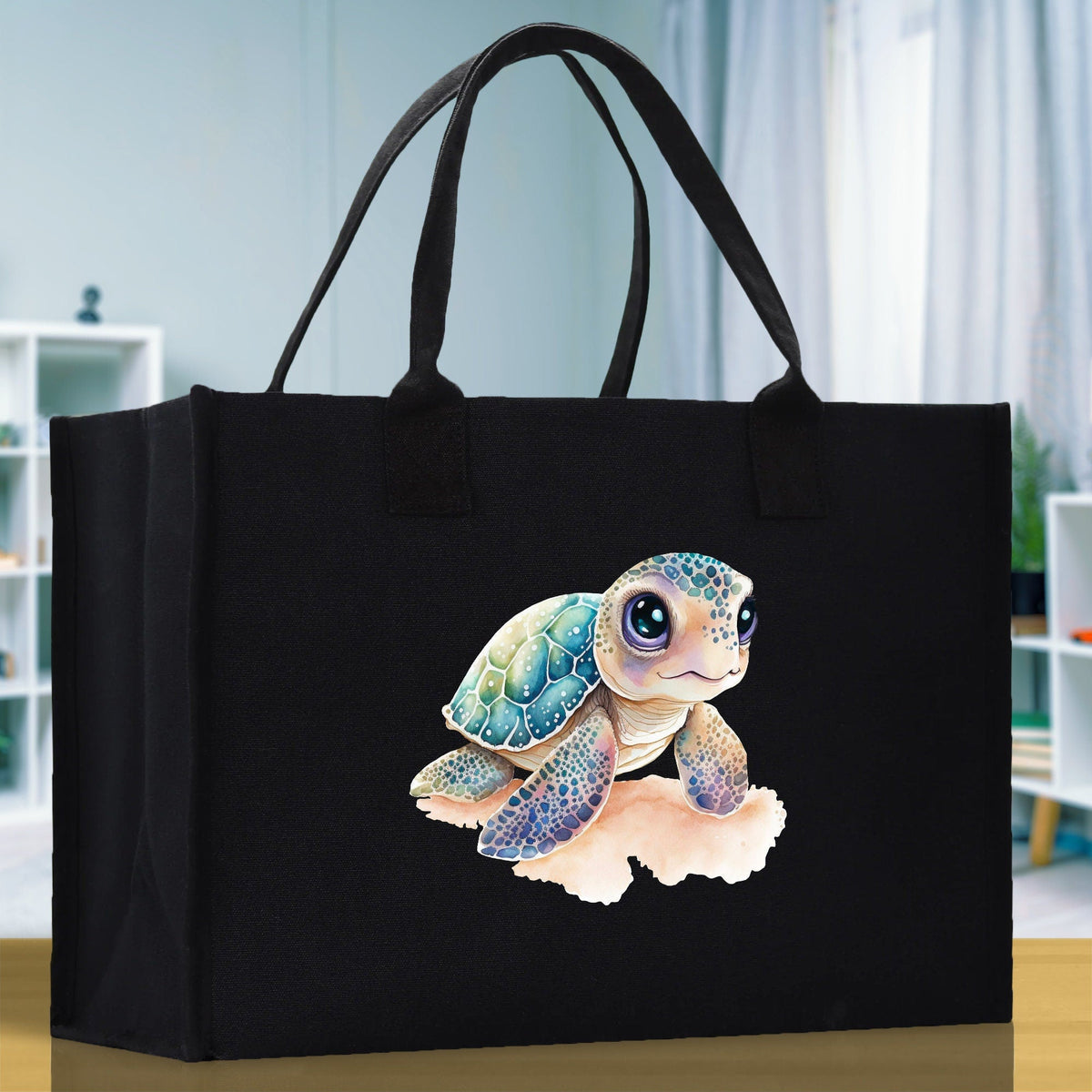 Sea Turtle Canvas Tote Bag Ocean Tote Bag Turtle Lover Tote Bag Animal Lover toTe Bag Ocean Lover Gift Tortoise Tote Bag Nature Lover Tote - Aaria Tees